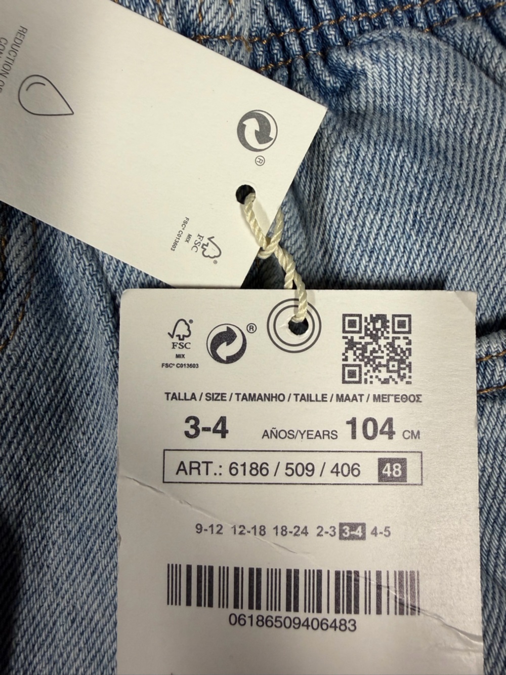 Zara Light Blue Denim Elastic Waist Skirt - Picture 5 of 5
